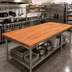Thumbnail image #2 for Boos Block 96 Inch x 38 Inch x 1-1/2 Inch Blended Edge Grain American Cherry Kitchen Countertop with Varnique Finish