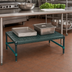 Thumbnail image #2 for QuadPlus Mobile Dunnage Rack with 3-Sided Frame and Louvered Polypropylene Mat, 48 x 24 x 14 Inches