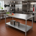Thumbnail image #2 for Advance Tabco GLG-307 84-Inch x 30-Inch Flat Top Work Table with Galvanized Undershelf