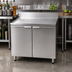 Thumbnail image #2 for CHOICE 42-Inch Stainless Steel Underbar Drainboard Cabinet Base with 2 Hinged Doors