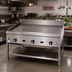 Thumbnail image #2 for Supreme JGM-2472-F 72 Inch Floor Model Gas Griddle with 1 Inch Thick Smooth Steel Plate and Manual Controls