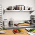 Thumbnail image #2 for John Boos Stallion 96-Inch Wall-Mounted Stainless Steel Shelf, 16-Inch Deep