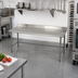 Thumbnail image #2 for Eagle Group BlendPort Deluxe Series Stainless Steel Work Table with 4-1/2 Inch Backsplash and Galvanized Base, 84 x 30 Inches