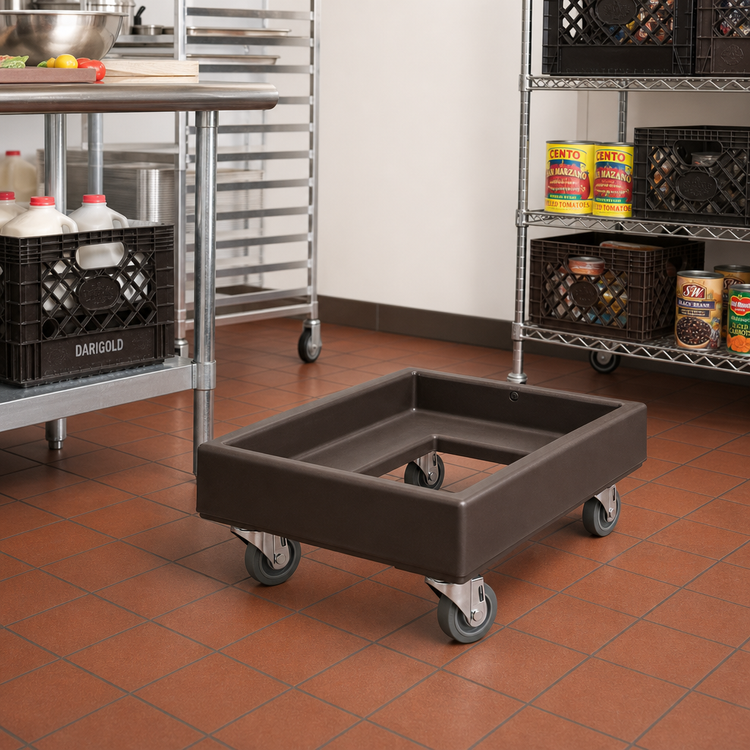 Product image #3 for Cambro Camdolly Open Frame Dolly for #10 Can Cases and 14 x 19 Milk Crates, 350 lb Capacity