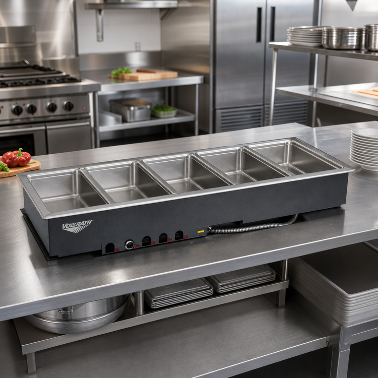 Product image #2 for Vollrath 5-Well Drop-In Electric Hot Food Well Unit for 12" x 20" Pans, Auto-Fill, Wet Operation, 240V
