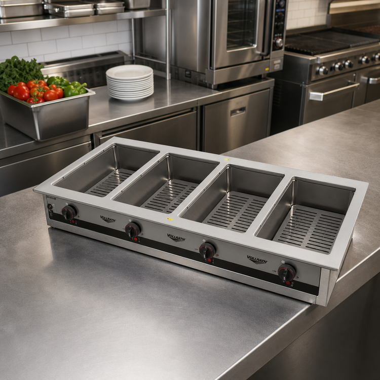 Product image #2 for Vollrath 4-Well Electric Dry Hot Food Well Drop-In Unit with Infinite Controls