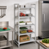 Thumbnail image #3 for Cambro Camshelving Premium 5-Tier Vented and Solid Stationary Starter Unit, 24 x 24 x 84 Inches, Speckled Gray