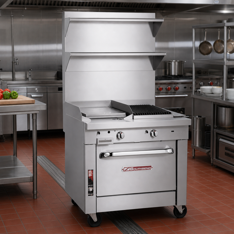 Product image #2 for Southbend Platinum 32-Inch Modular Heavy Duty Gas Range with 16-Inch Griddle and 16-Inch Charbroiler