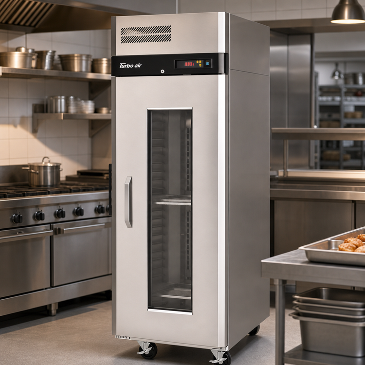 Product image #2 for Turbo Air M3 Series Pass-Thru Reach-In Heated Holding Cabinet with Glass Doors, 1-Section, 22.7 Cu. Ft.