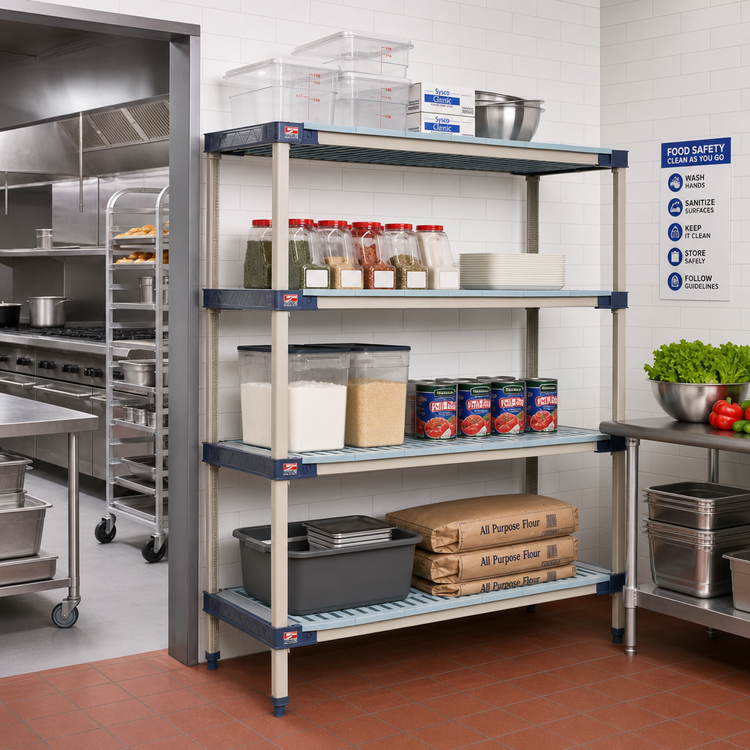 Product image #2 for MetroMax 4 4-Shelf All-Polymer Starter Shelving Unit, 36W x 24D x 74H