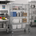 Thumbnail image #2 for Metro Super Erecta Mobile Chrome Plated Wire Security Cage, 52-3/4 x 27-1/4 x 68-1/2 Inches