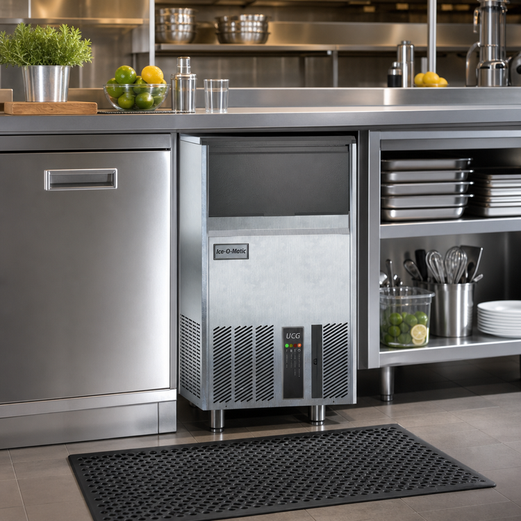 Product image #2 for Undercounter Air-Cooled Gourmet Cube Ice Maker with Built-In Bin, 114 lb/Day Production