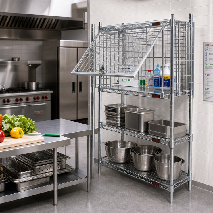 Product image #2 for EagleGard 48"W x 24"D Security Enclosure Kit with Flip-Up Door