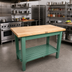 Thumbnail image #3 for John Boos Classic Country Wood Top Work Table, 60 x 25 Inches, 1-1/2 Inch Edge Grain Northern Hard Rock Maple Top, Painted Base