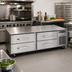 Thumbnail image #2 for Randell 53-Inch Refrigerated Chef Base Equipment Stand with 2 Drawers, Right-Side Self-Contained R290 Refrigeration