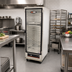 Thumbnail image #2 for hotLOGIX HL1-14 3/4-Height Non-Insulated Heated Holding Cabinet with Glass Door, 14 Full-Size Sheet Pan Capacity