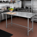 Thumbnail image #2 for Advance Tabco Special Value Series Open Base Stainless Steel Work Table with 1-1/2 Inch Rear Up-Turn, 84W x 30D