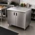 Thumbnail image #2 for Advance Tabco Special Value Series 48-Inch x 30-Inch Cabinet Base Work Table with 16-Gauge 304 Stainless Steel Top