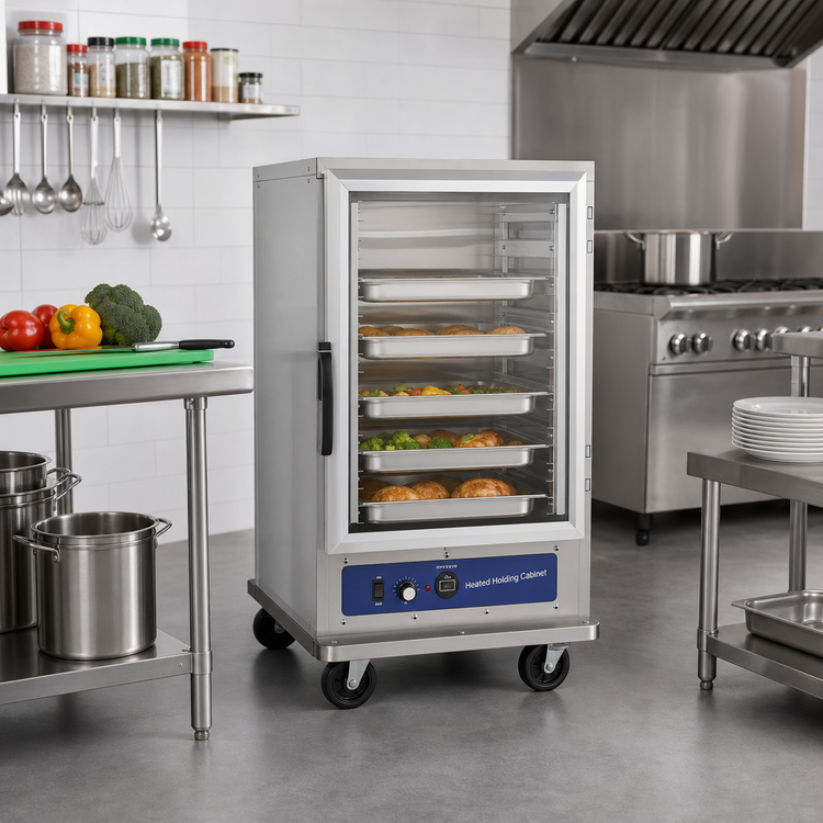 Product image #3 for CookRite Insulated Heated Holding Cabinet, 25-Inch Wide, 9-Pan Capacity, Tempered Glass Door, Stainless Steel, 120V