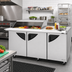 Thumbnail image #3 for Turbo Air Super Deluxe Mega-Top Sandwich/Salad Prep Table With Slide-Back Lid and Work Station, 72 5/8-Inch, 3-Section, 18-Pan, 23 Cu. Ft.