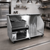 Thumbnail image #2 for 90-Inch Stainless Steel Portable Bar for Stackable Cups with Refrigerator Space