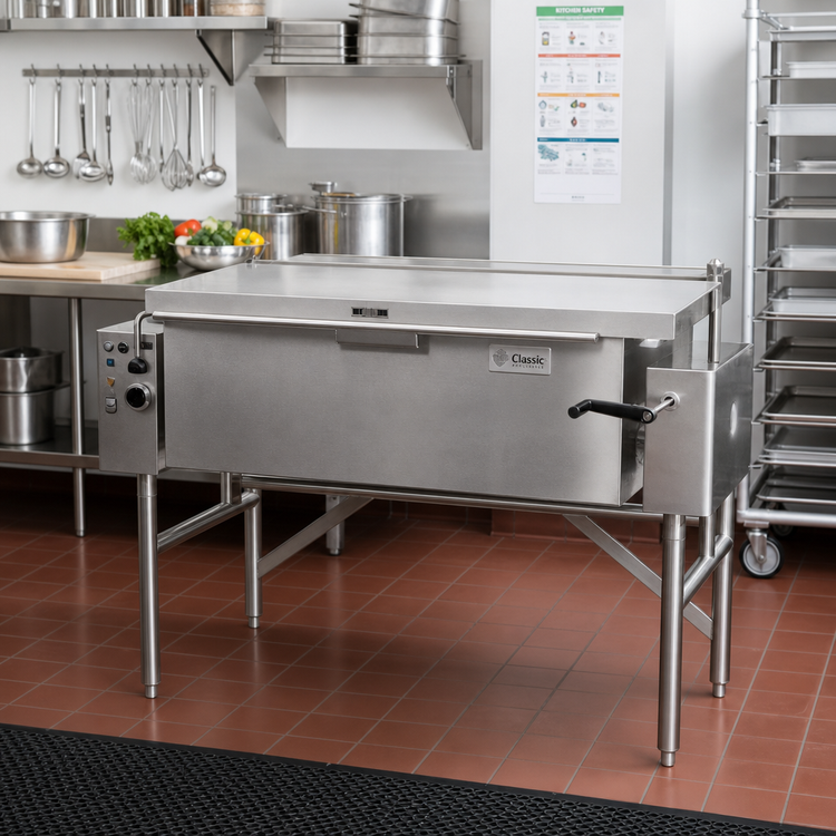 Product image #2 for Classic TES-2430-7 Electric Tilting Skillet, 23 Gallon, Manual Tilt