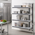 Thumbnail image #2 for Cambro Camshelving Elements XTRA 4-Tier Solid Stationary Add-On Polymer Shelving Unit, 18 x 54 x 64 Inches, Speckled Gray