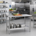 Thumbnail image #2 for Eagle Group Deluxe Series Stainless Steel Top Work Table with Adjustable Undershelf, 60 x 24 Inches