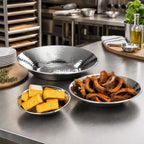 Thumbnail image #2 for American Metalcraft HMRD12 Round Hammered Stainless Steel Serving Bowl, 85 oz., 12-1/8 x 2-1/4 in. Case of 6