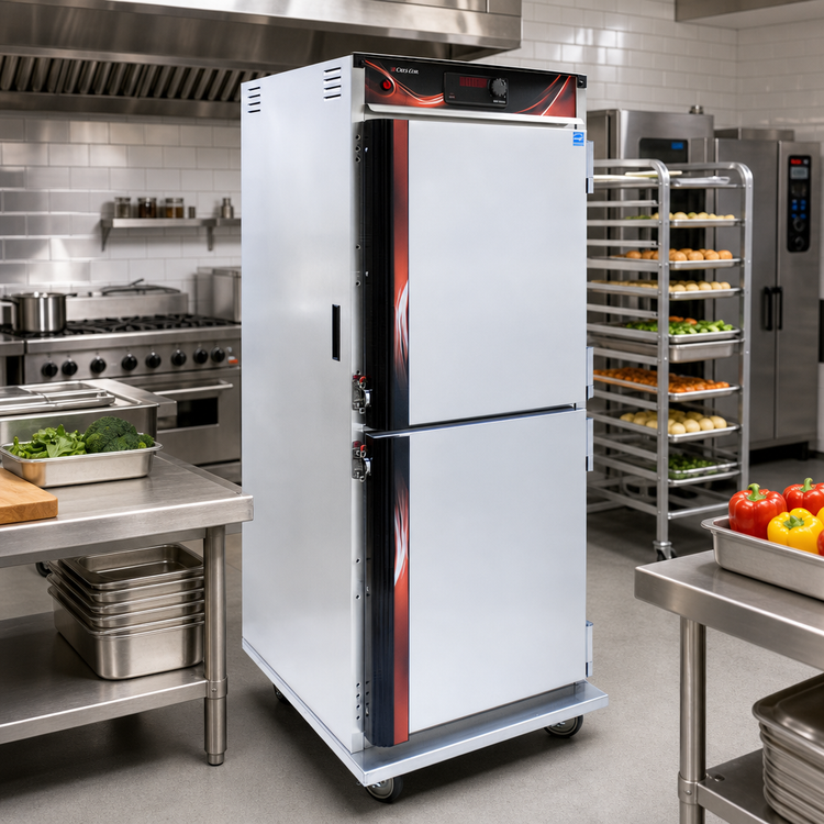 Product image #2 for Cres Cor Mobile Heated Holding Cabinet, 1-Section, Top-Mount Heater, Dutch Doors, 12-Slide Capacity