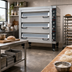 Thumbnail image #2 for BakeMax Double Deck Electric Artisan Stone Deck Oven, 4 Pan Wide