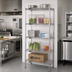 Thumbnail image #2 for Eagle Group 24 Inch x 24 Inch x 74 Inch 5-Tier Stationary Wire Shelving Starter Unit, Stainless Steel Finish