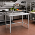 Thumbnail image #2 for Eagle Deluxe Series 60-Inch x 24-Inch Stainless Steel Work Table with Open Tubular Base