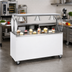 Thumbnail image #2 for Vollrath 2-Series Affordable Portable 46-Inch White Open Storage Utility Station with Stainless Steel Seamless Top and Buffet Breath Guard