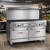 Thumbnail image #2 for Ultimate 60-Inch Commercial Gas Restaurant Range with 5 Burners, 24-Inch Griddle, Convection Oven and Cabinet Base