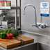Thumbnail image #2 for T&S Brass B-1145 Wall-Mount Workboard Faucet with 5 3/4-Inch Swivel Gooseneck