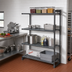 Thumbnail image #2 for Cambro Camshelving Basics Plus 18 x 48 x 64-Inch 4-Tier Add-On Vented Polymer Shelving Unit, Brushed Graphite