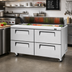 Thumbnail image #2 for Turbo Air Super Deluxe 60-Inch 2-Section 4-Drawer Sandwich/Salad Prep Table Refrigerator