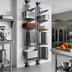 Thumbnail image #2 for Heavy Duty Back-To-Back Cantilevered Shelving Uprights, 72-Inch Floor-to-Ceiling Mount, Aluminum