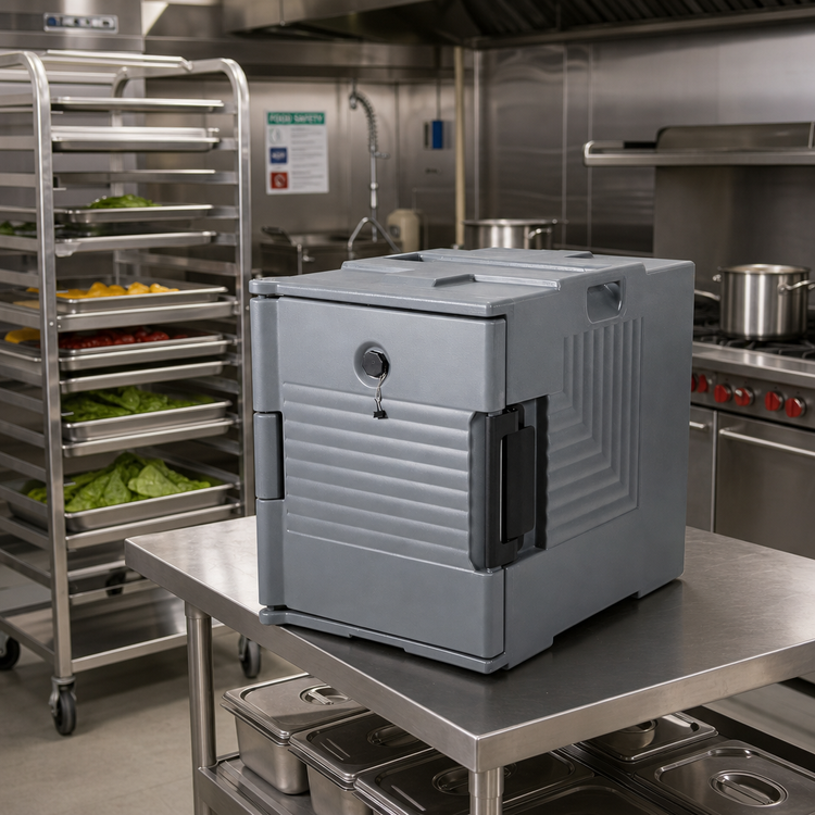 Product image #2 for Front-Load Insulated Food Pan Transport Container, 6-Pan Capacity, Polypropylene
