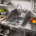 Thumbnail image #2 for John Boos Pro-Bowl Drop-In Single-Compartment Stainless Steel Hand Sink with Left and Right Side Splashes