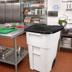 Thumbnail image #2 for BRUTE 50-Gallon Roll-Out Trash Cart with Hinged Lid, White