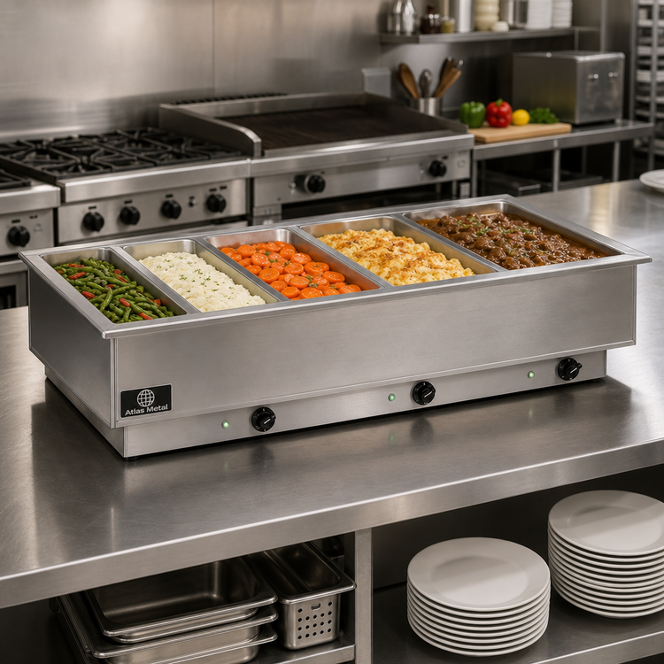 Product image #2 for Atlas Metal WIH-5 5-Well Electric Drop-In Hot Food Well Unit
