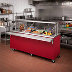 Thumbnail image #2 for Dinex DXPR2ST 36-Inch Mobile Modular Solid-Top Serving Counter with Stainless Steel Top, Enclosed FRP Base