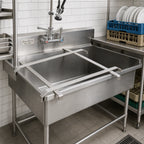 Thumbnail image #2 for John Boos PB-DTS-24RS Stainless Steel Dishtable Rack Slide for 24 x 24 Pre-Rinse Sink, #4 Polish Satin Finish