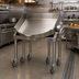 Thumbnail image #2 for BK Resources Braising Pan & Tilt Skillet Legs with Casters, 33-1/4-Inch High, 16-Gauge T-304 Stainless Steel, Kit of 6