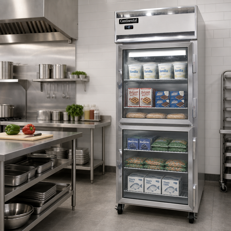Product image #2 for Continental Refrigerator 1FXNSAGDHD One-Section Extra-Wide Glass Door Display Reach-in Freezer