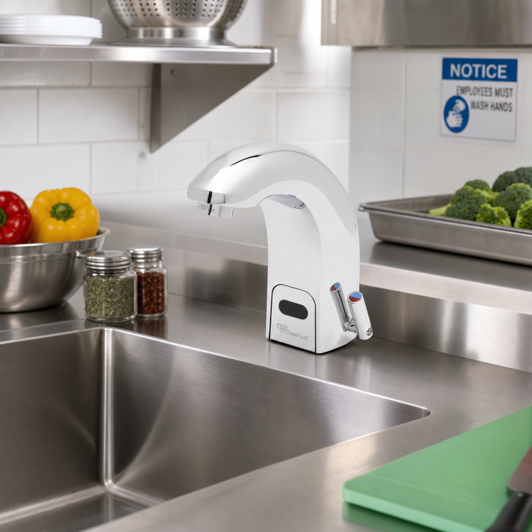 Product image #2 for T&S ChekPoint Above Deck Electronic Faucet, Single-Hole Deck Mount, 2.2 GPM Vandal-Resistant Aerator