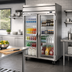 Thumbnail image #2 for Beverage-Air Horizon Series Two-Section Glass Door Reach-In Refrigerator, 46.88 Cu. Ft., Top-Mounted Self-Contained