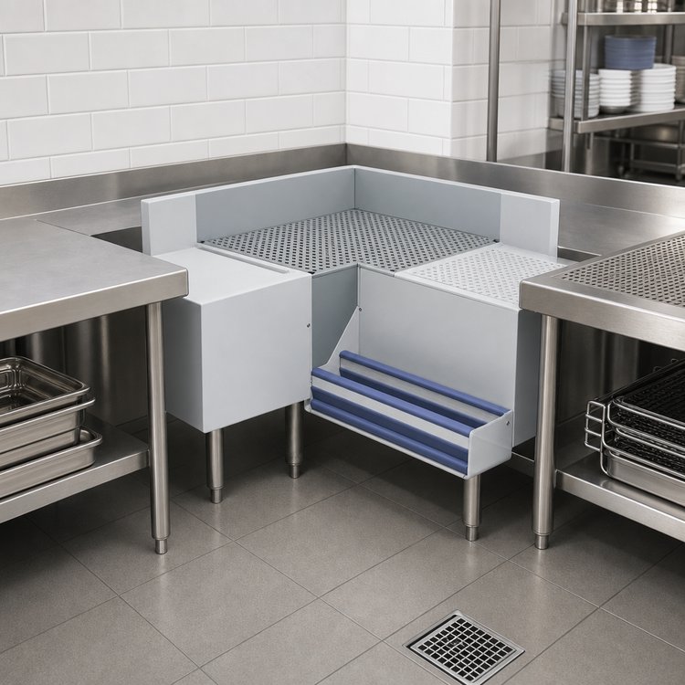 Product image #2 for Prestige 90° Freestanding Corner Drainboard Filler, 20 x 20 Inches